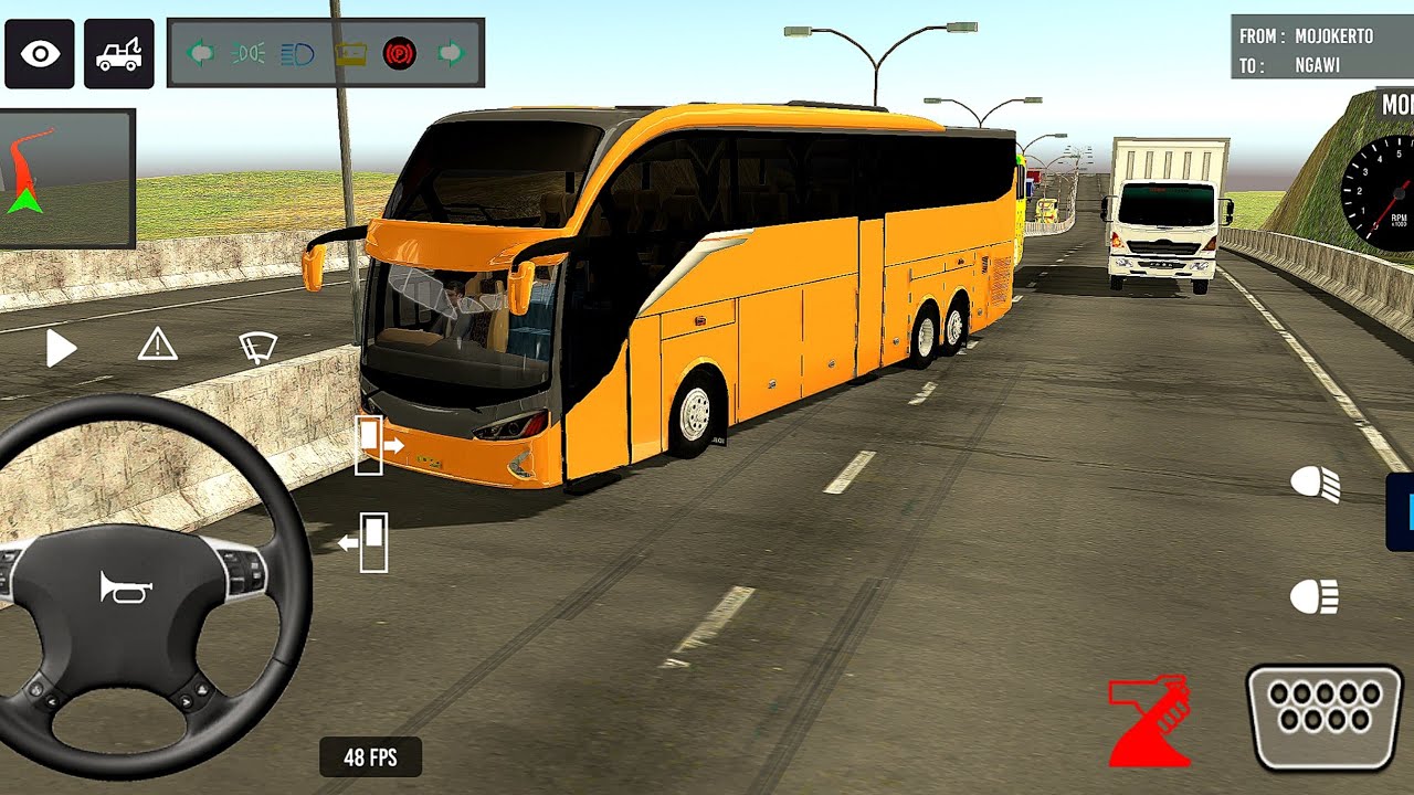 Indonesia Coach bus driving | Euro Bus simulator 2025 Anoride gameplay || LEVEL 57 MOGLI CTR