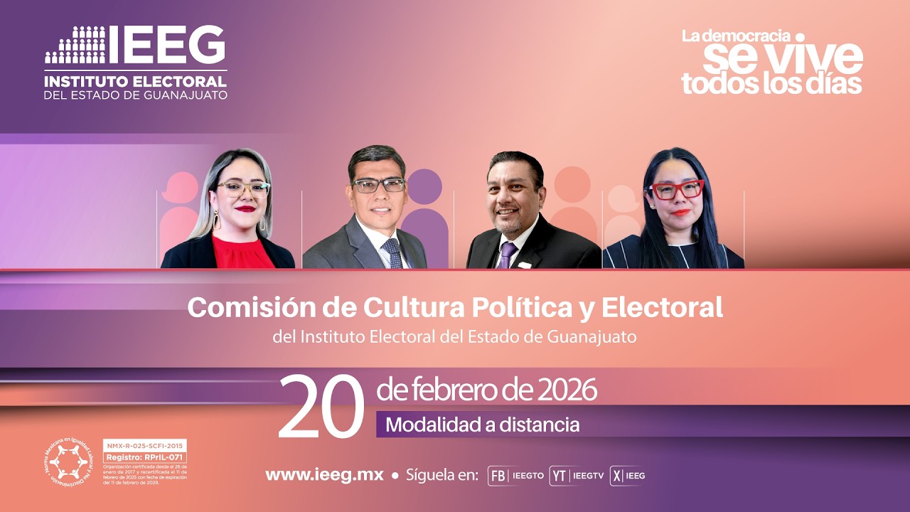 Sesión Ordinaria de la Comisión de Cultura Política  Electoral del #IEEG 20 febrero 2026.