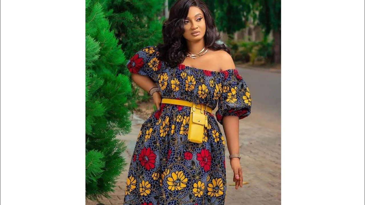 How to cut and sew an off-shoulder free dress with elastic band and pocket