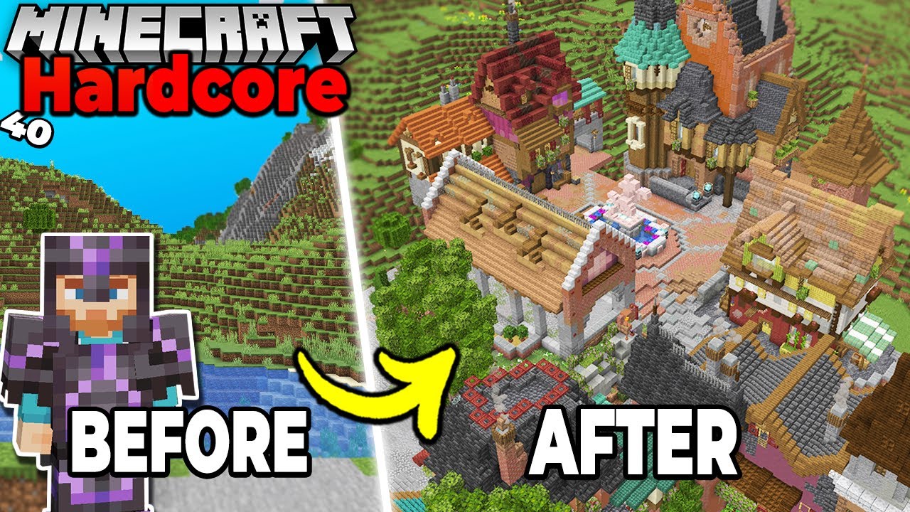 Я потратил 150 ДНЕЙ на строительство города в режиме Hardcore Minecraft 1.20 Survival