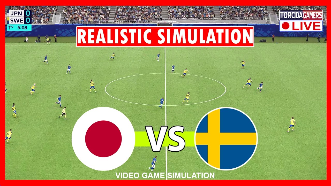 🔴Japan vs Sweden Live | World Cup 2026 | Full Match Stream | Video Game Simulation