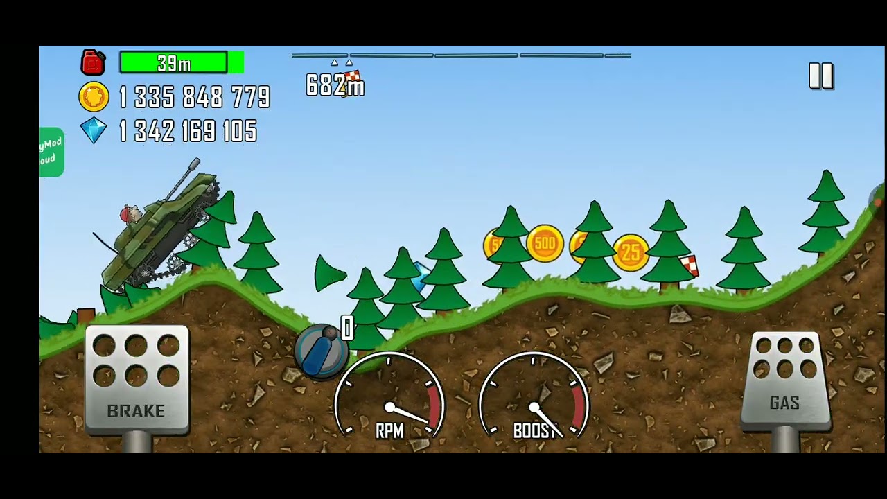 Hill climbing car racig game with a dog games 