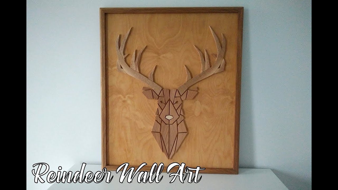 How To Make Geometric Reindeer Wall Art Out of Wood - Wooden Creations