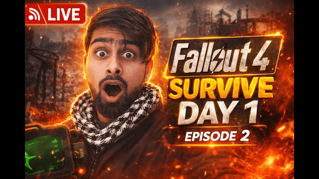 🔥 Fallout 4 Survival Mode LIVE 😱 | Day 1 EP 2 | Kya Bach paya ? 💀🎮