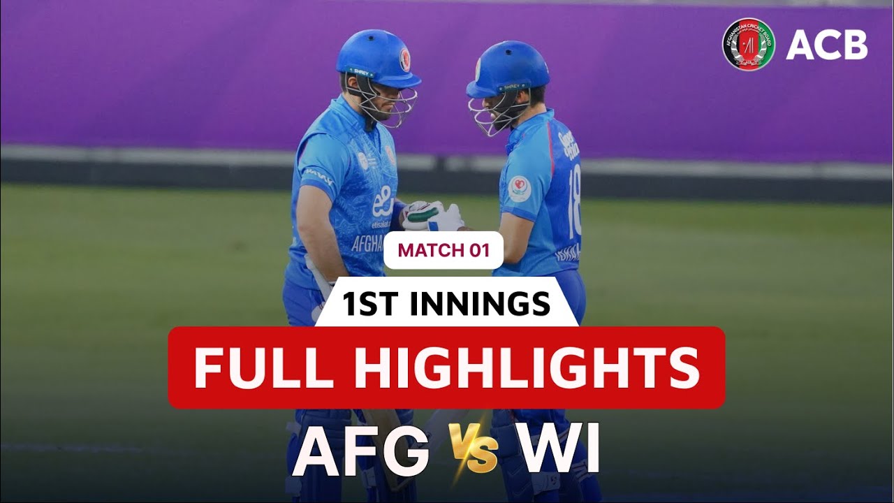 1st Innings Highlights | Afghanistan vs West Indies | 1st T20I | January 19 | Dubai | ACB | 321J