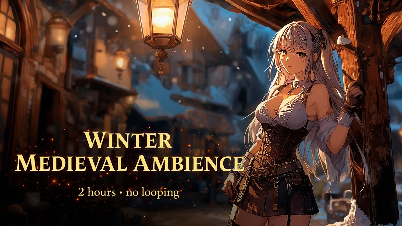 Lantern Snow Tease ❄️ | Medieval Night Walk