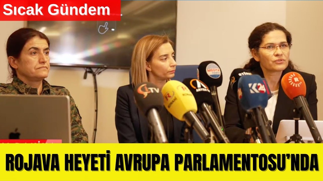 İlham Ahmed Avrupa Parlementosunda açıklama yapıyor