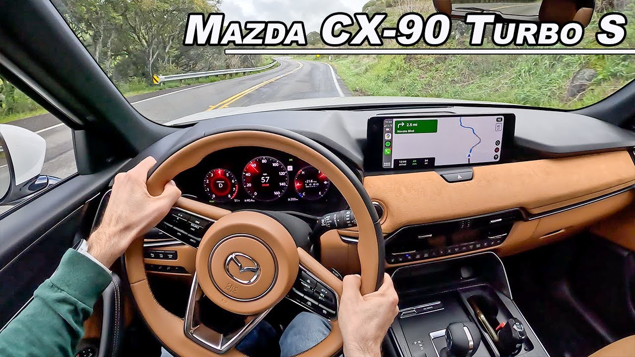 Mazda CX-90 Turbo S 2024 года — новый рядный 6-цилиндровый двигатель, который вам нужен (бинаурал...