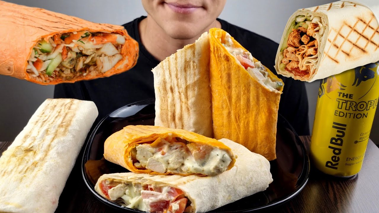 EATING 🫔 SHAURMA 🌯 MUKBANG ASMR. ИТИНГ ШАУРМА, ШАВЕРМА, ЭНЕРГЕТИК МУКБАНГ АСМР.