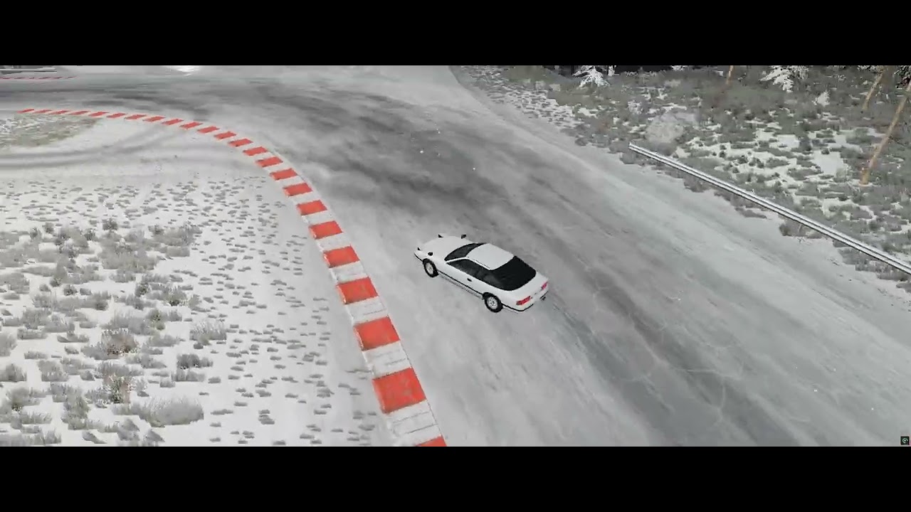 Winter drift tests with inappropriate tires