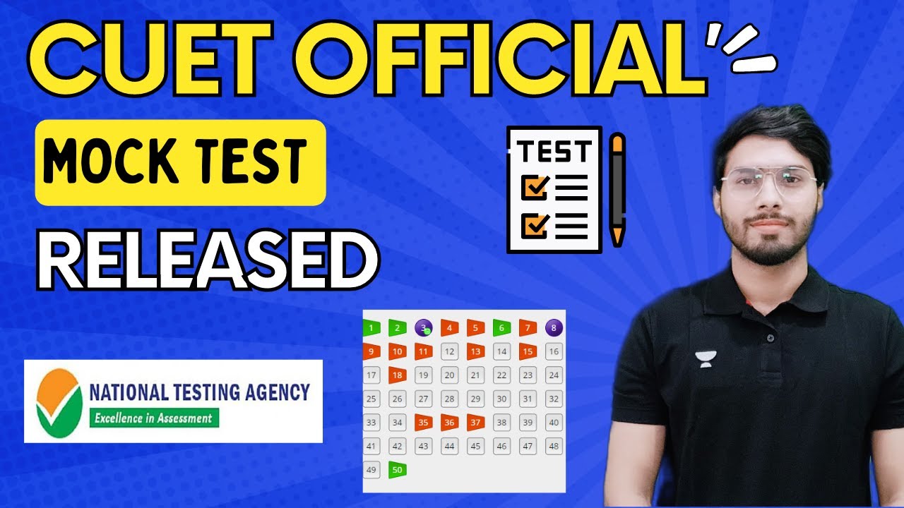CUET OFFICIAL MOCK TEST RELEASED II CUET 2022 MOCK TEST