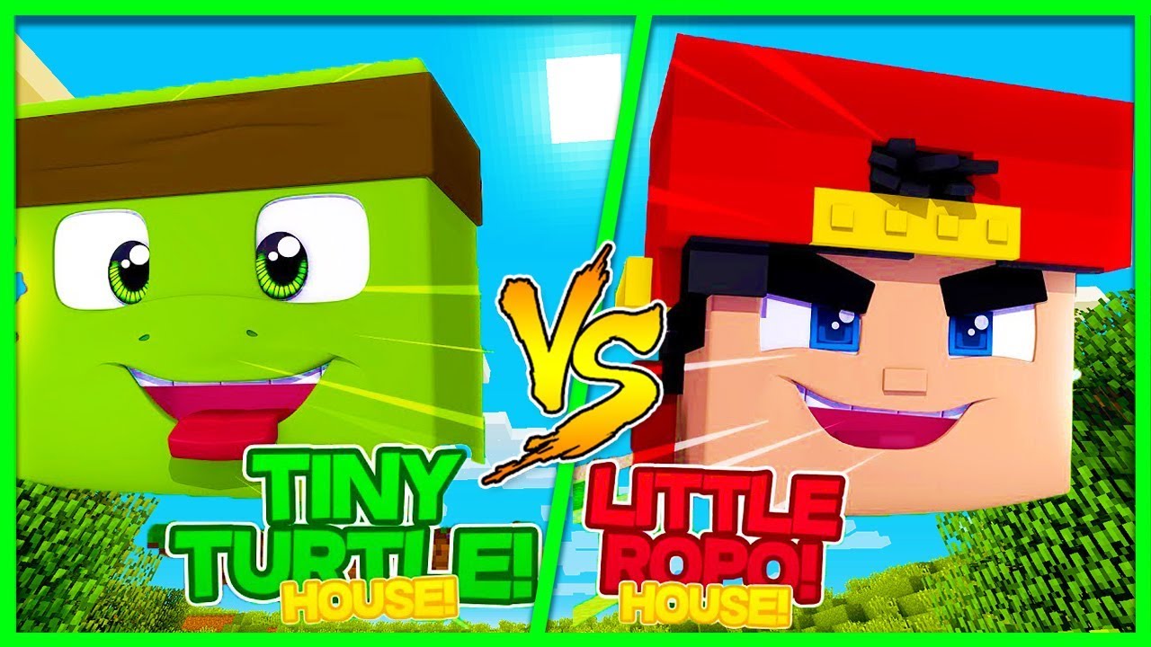 Minecraft - TINYTURTLE HOUSE VS ROPO HOUSE! THE ULTIMATE HOUSE BATTLE!