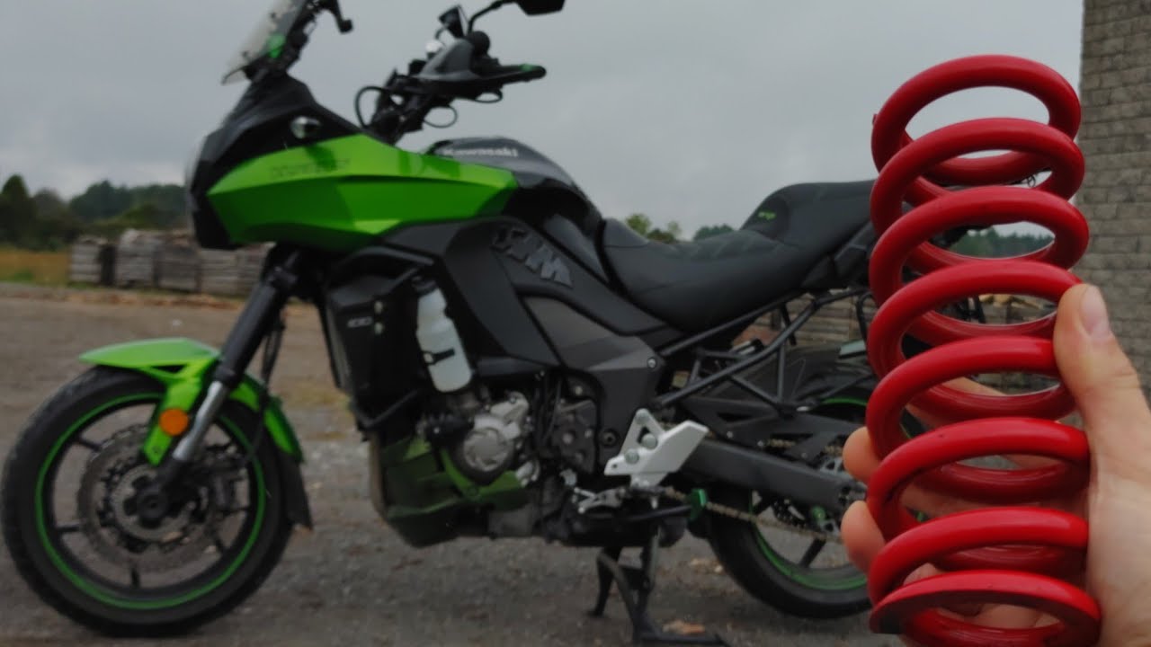 Kawasaki Versys 1000 - Rear SHOCK SPRING disassembly / swap