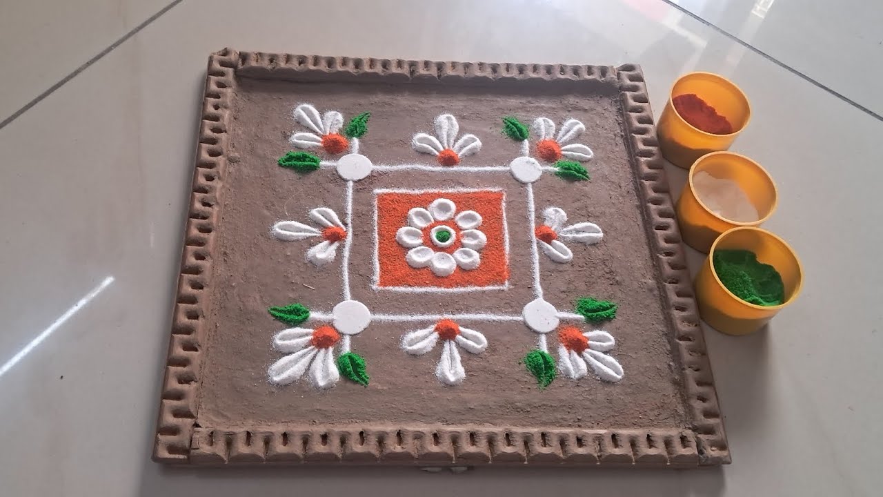 26 January 2026 Special easy rangoli designs 🇮🇳 