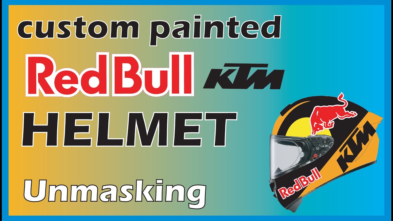 Redbull helmet custom painted - gets unmasked -  Team KTM/Redbull Racing Euro
