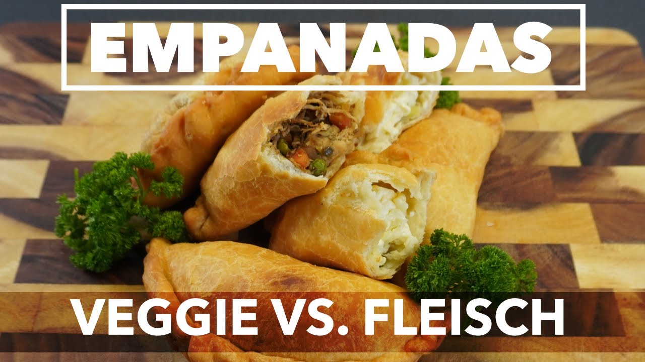 Lateinamerikanisches Rezept: Empanadas  / Teigtaschen mit Hähnchen- und Käsefüllung / Vegetarisch