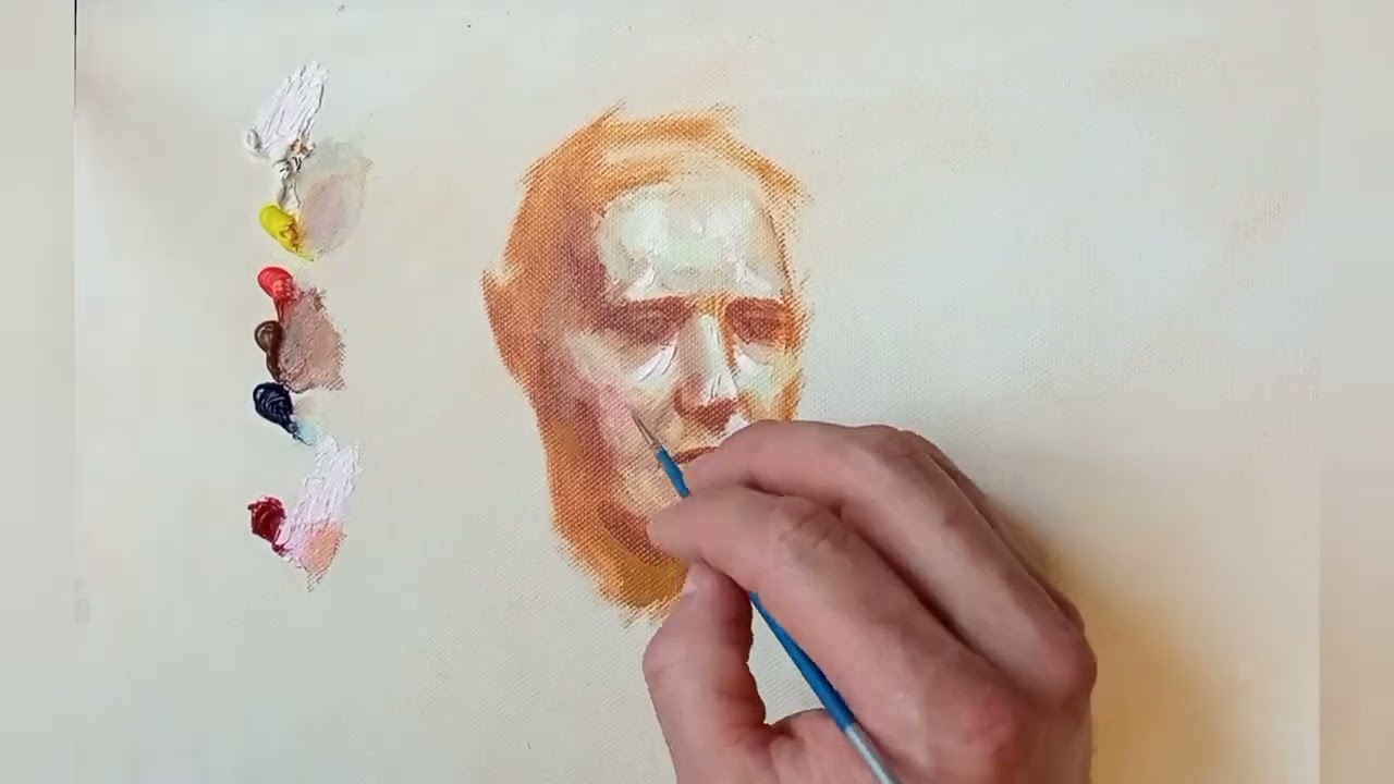 Как смешать /цвет/лица.Как подобрать цвет для портрета. Теплохолодность.Художник Голубев Александр