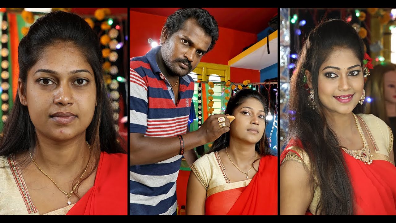 A Village girl Makeover by Raghuvaran - Video 4 (Orange Bridal Makeup Studio)