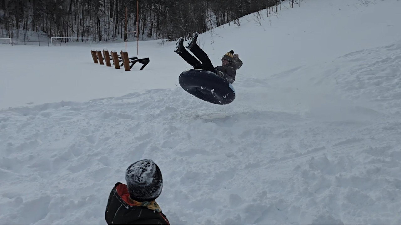 Sledding with family in the UP!