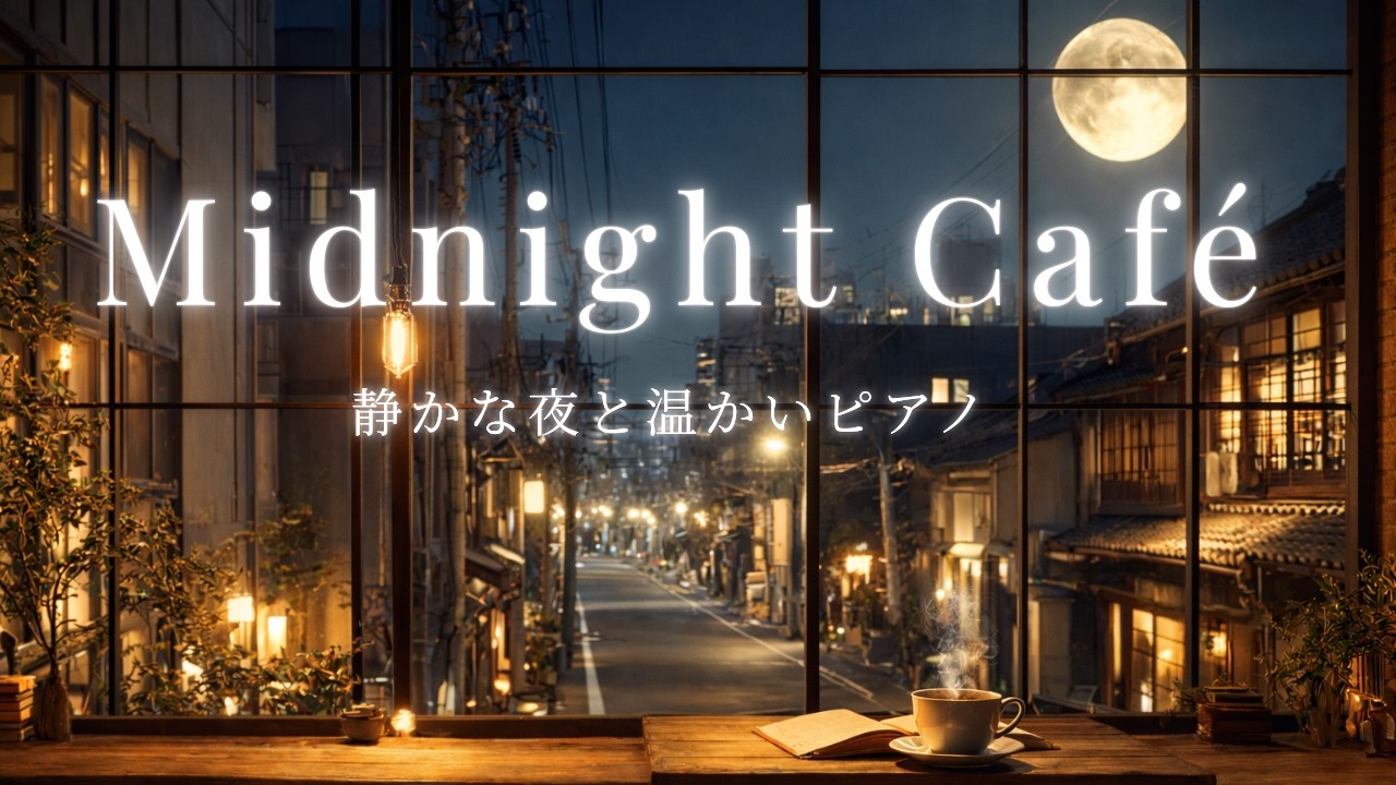 Cozy Night in Quiet City: Relaxing Piano Music for Sleep & Focus 🌙 誰もいない街と満月。一人の時間を温める夜ピアノBGM｜睡眠・作業用