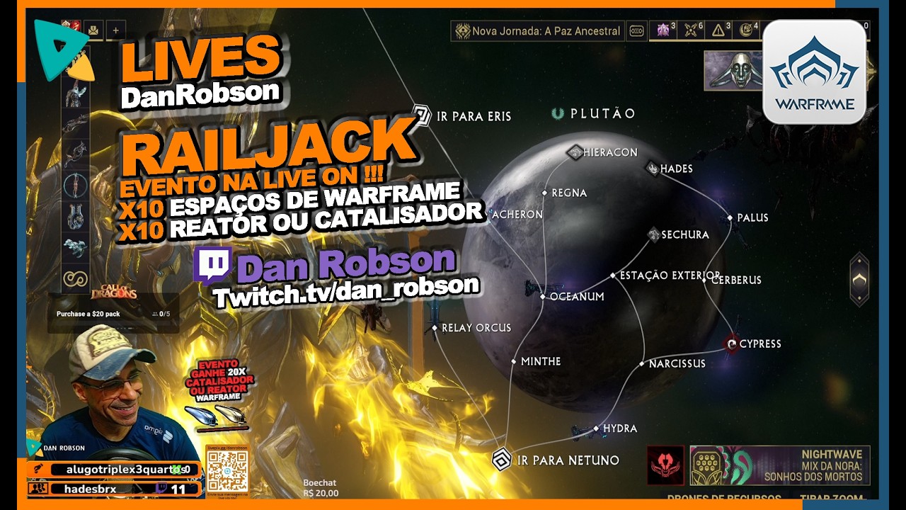 #warframe Fazendo Missões da Railjack parte V ! Live com Evento on !!!