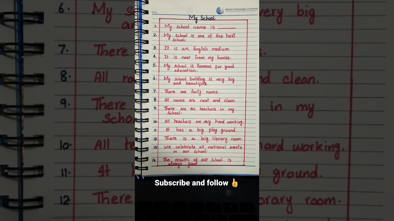 My School| Essay||| 15 lines