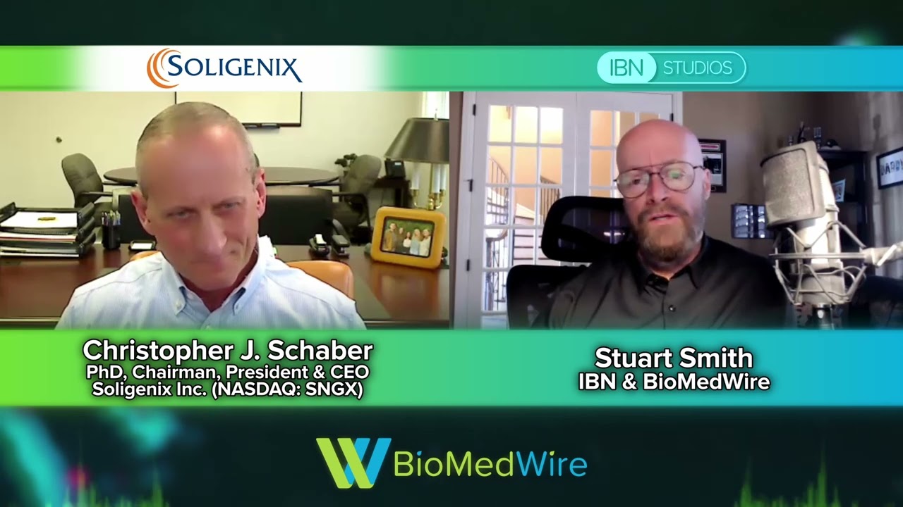 BioMedWire Podcast Featuring Return of Dr. Christopher Schaber, CEO of Soligenix (NASDAQ: SNGX)