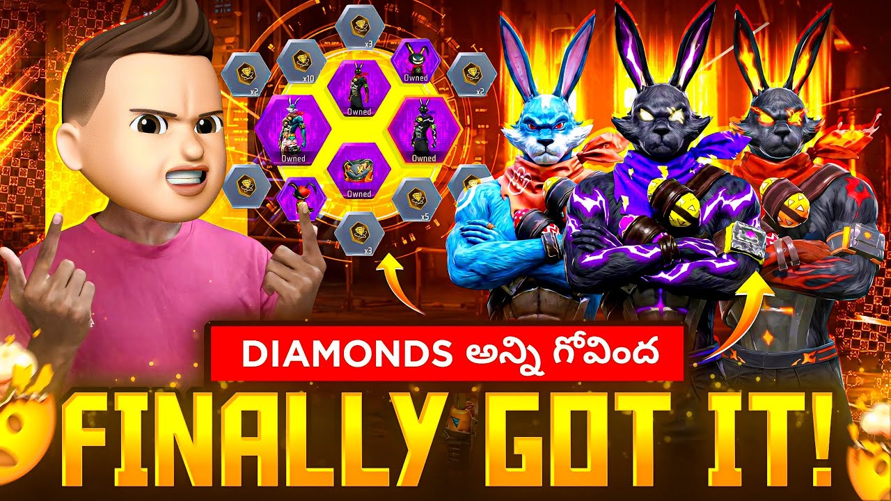 Spinning All Bunny Bundles In Bunny Ring 😁😱🥳|| @SRB_SCB_Is_Live|| #freefire #spin #scb #bunny #viral