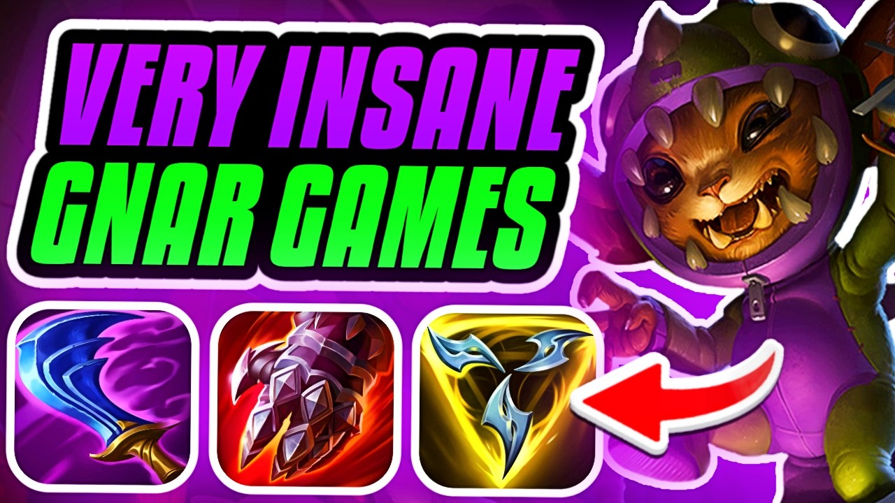VERY INTENSE AND INSANE GNAR GAMES!!! Season 16 Gnar Ranked Gameplay (League of Legends)