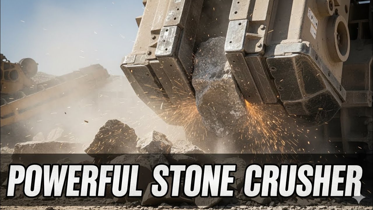 PLAYING with GIANT Rocks.ASMRRock Quarry CRUSHINGOperations Primary Jaw Crusher in action