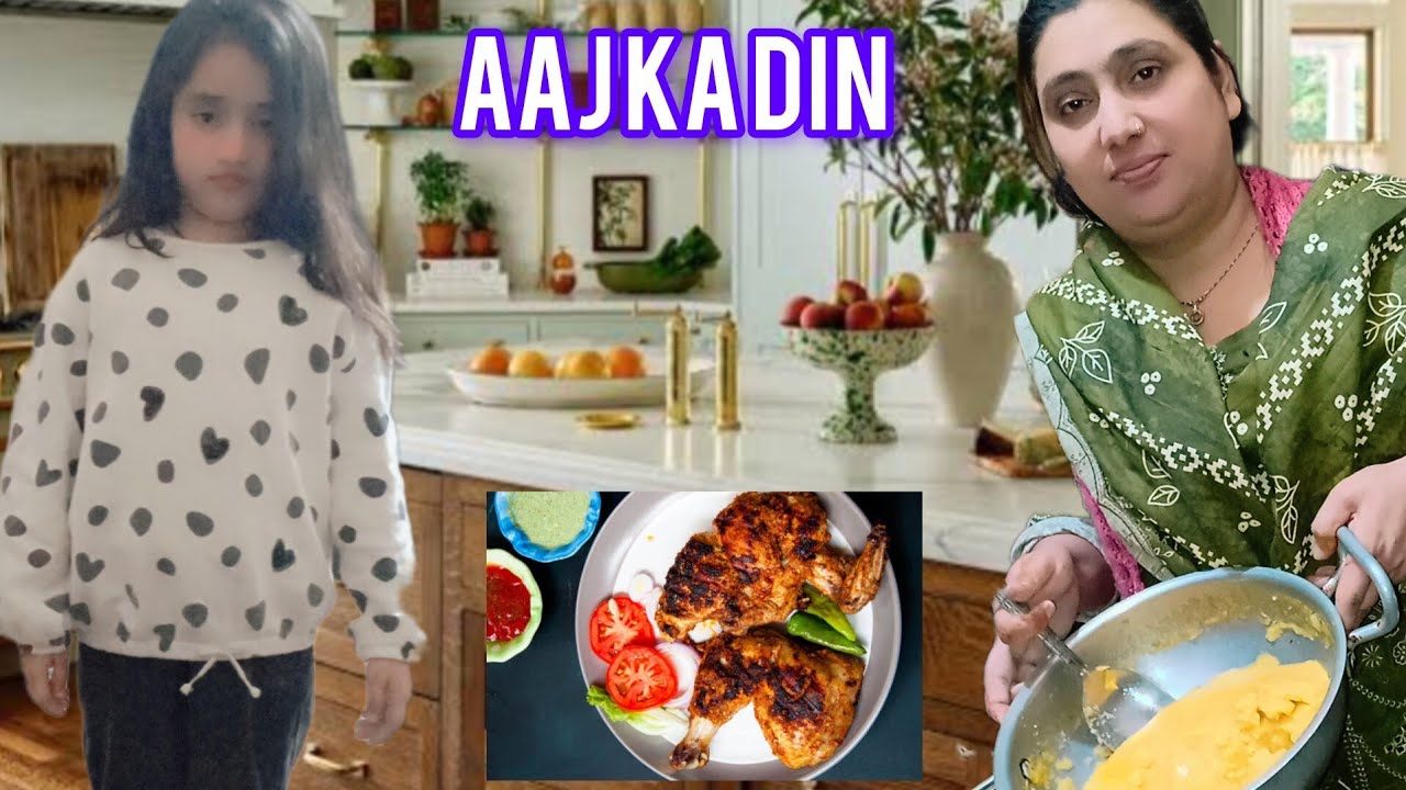 Aj ham ne halwa banaya it chicken karahi banai 😋