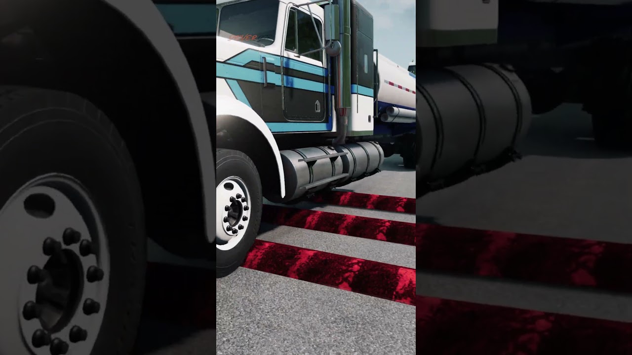 Trucks car vs rotating speed bumps | BeamNG Drive  #india #truck #speedbump #india #simulation