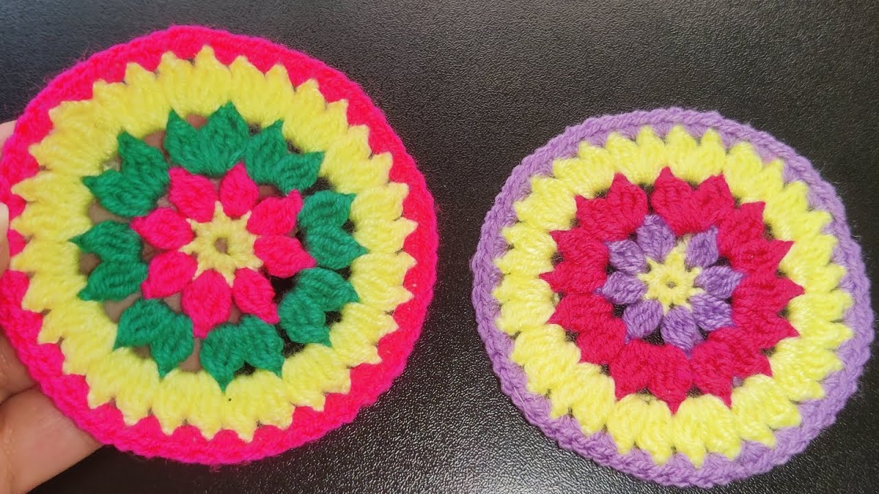 Beautiful Crochet 🧶 Cup Coaster in Minutes/ Easy Step-by-Step Tutorial