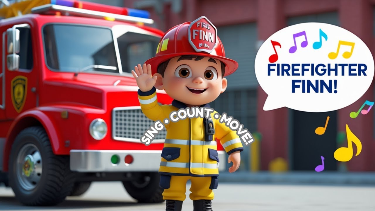 Firefighter Finn Songs for Kids 🚒 | Counting, ABCs & Movement Fun