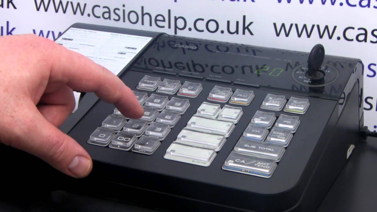 Casio SE-S10 / PCR-T280 Tax Vat Programming How To Set Different Tax Rates On The Cash Register
