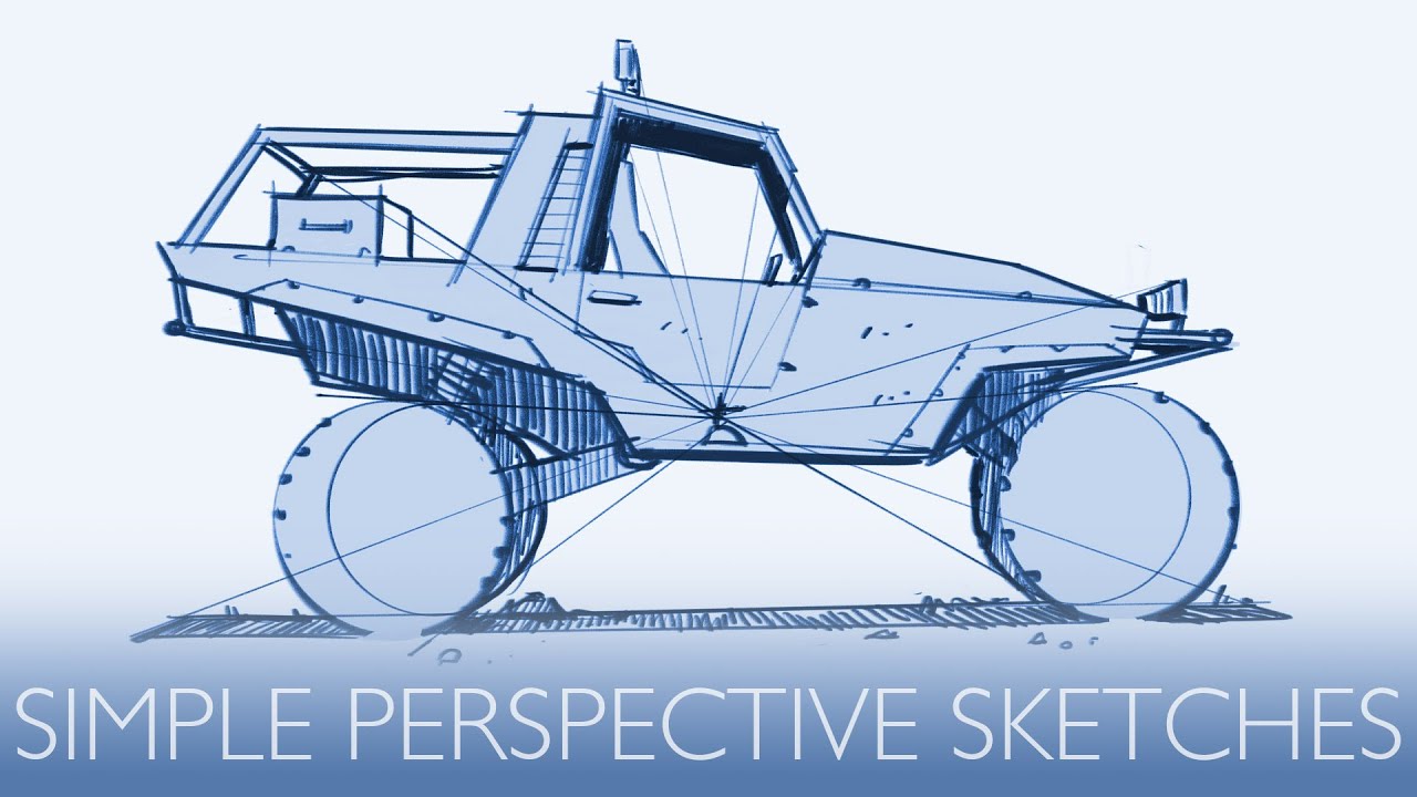 How to add depth to your sketches - basic perspective drawing lesson