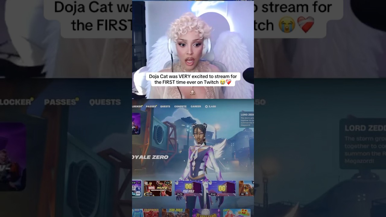 Doja Cat was VERY excited to stream for the FIRST time ever on Twitch 😭❤️&zwj;🩹 #dojatcat #shorts