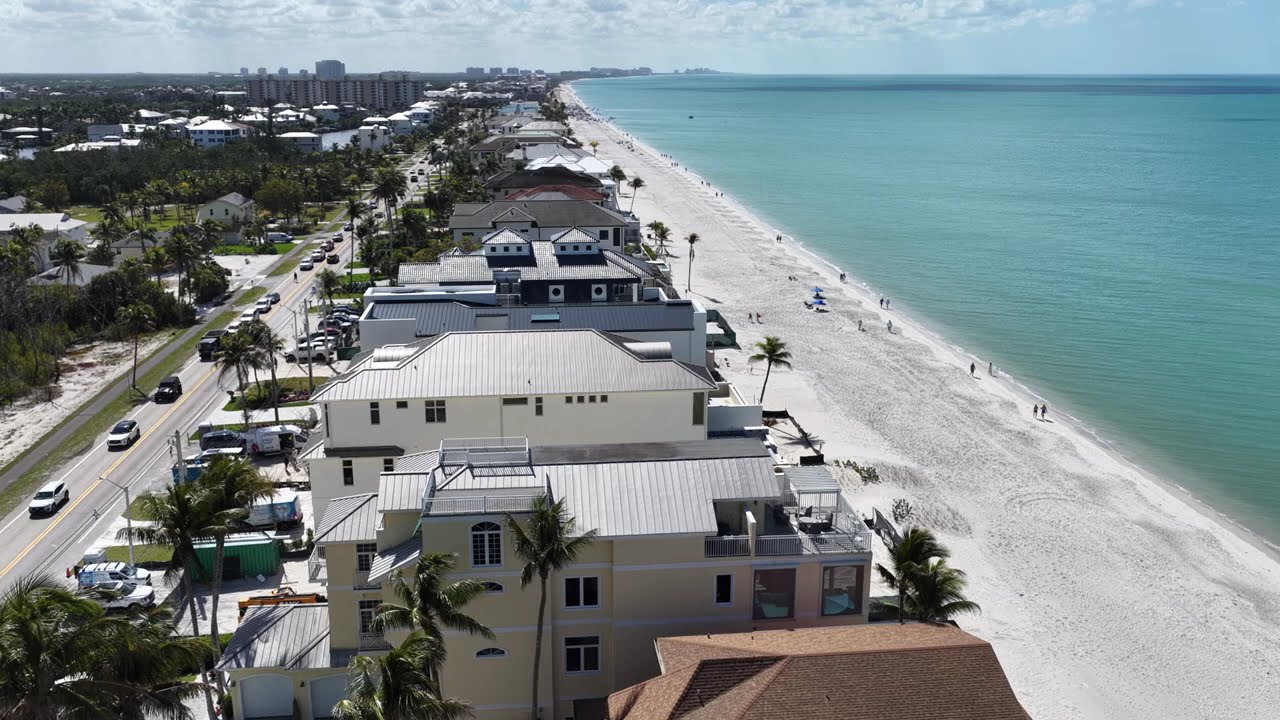 Naples Drone over Hickory Blvd for a hi-value interior/exterior inspection for Tower Hill Ins.