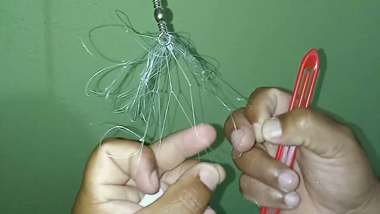 Como fazer ínicio de tarrafa, com as crescentes presa, malha 6.5 fio 0.30