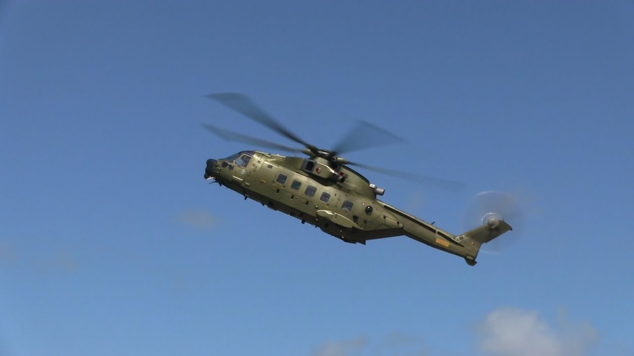 Helicopter - EH101 Tactical Troop Transport - Display - Danish Airshow 2014