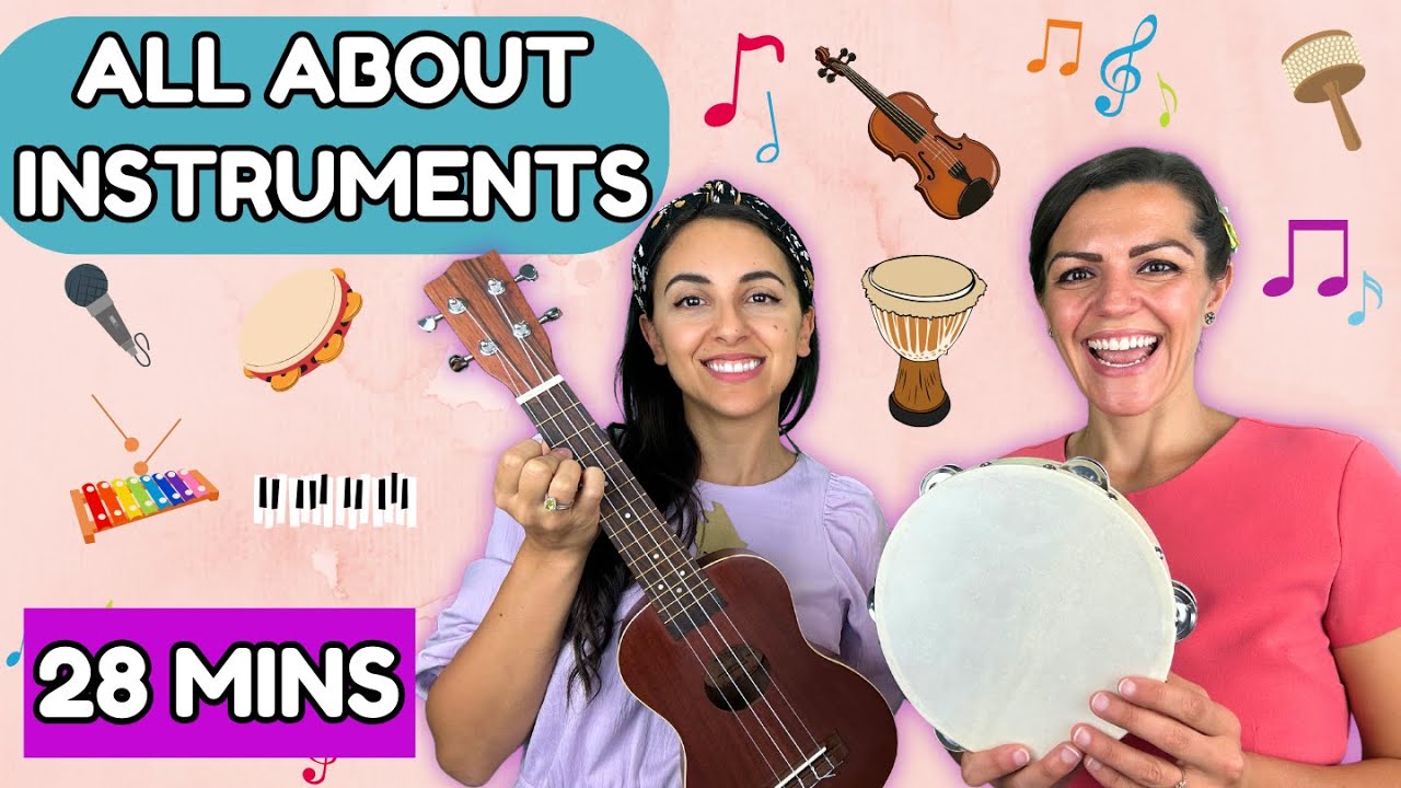 Learn About Instruments: Preschool Videos & Songs for Kids | Nursery Rhymes, Wheels on the Bus Sing