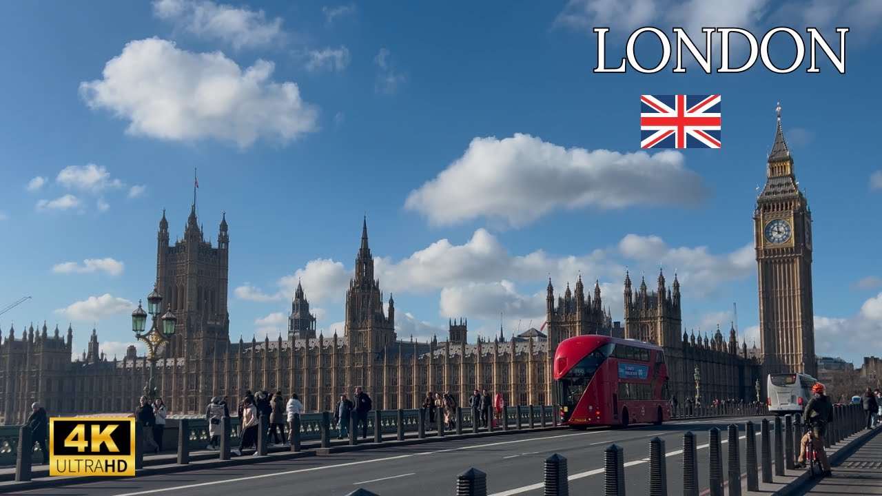 London Walking Tour | Tower Bridge to Big Ben via London Bus 🇬🇧