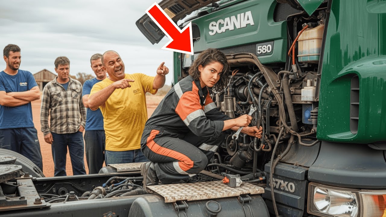 "Ta ciężarówka jest martwa, daj spokój!", mówili szyderczo… aż mechaniczka drogowa uruchomiła ją