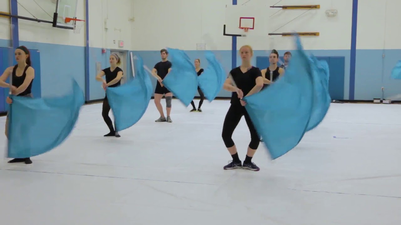 Bluecoats Indoor Flag Work with Kathy Pearson