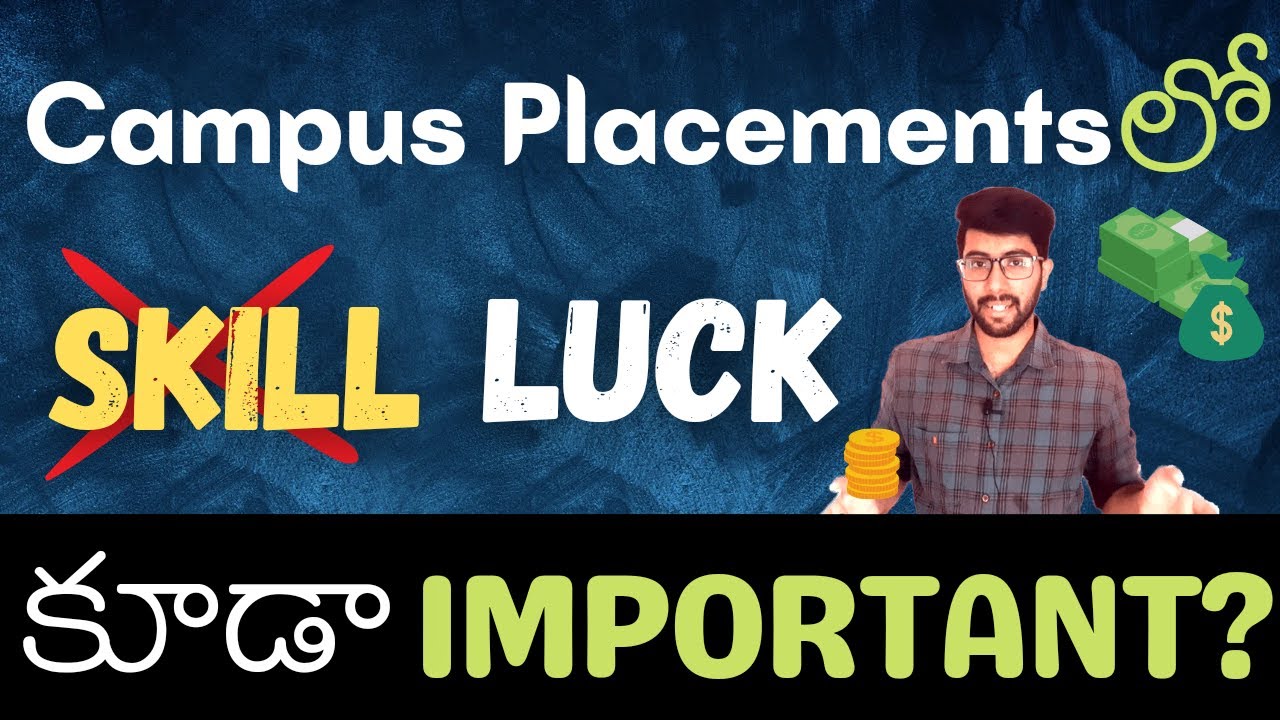 Role of Luck in Campus Placements [Telugu] | Facts about Placements | Vamsi Bhavani