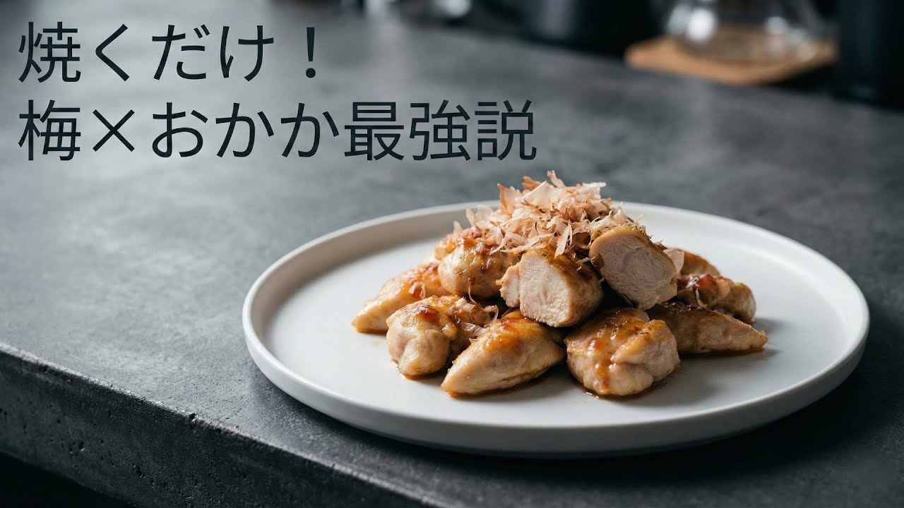 【焼くだけ】ササミの梅おかか｜さっぱり！『高たんぱく』ヘルシー簡単焼き