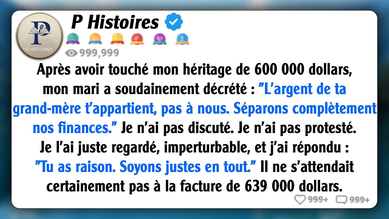 Mon mari a dit que mon héritage n'était pas 