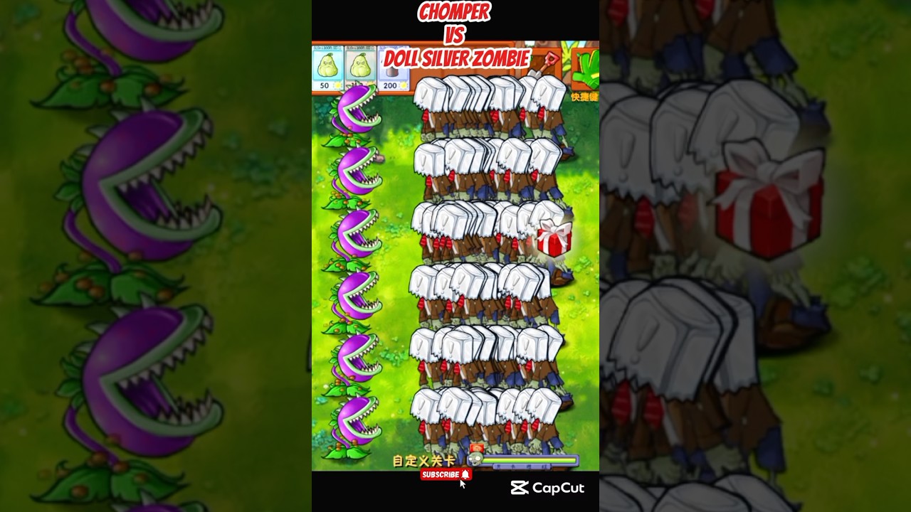 *CHOMPER VS DOLL SILVER ZOMBIE*