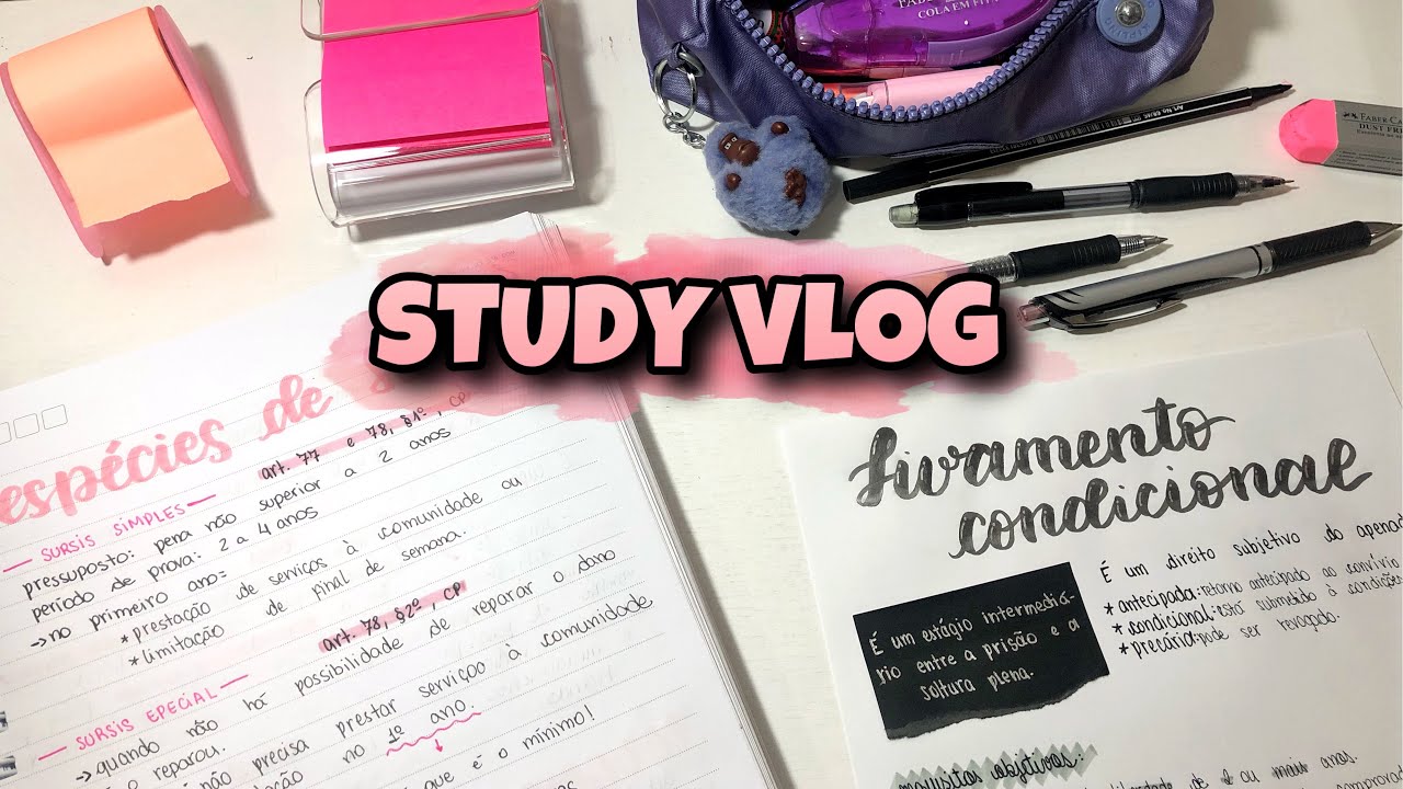 Study Vlog | Fazendo vários resumos e como eu estudo para as provas!!!