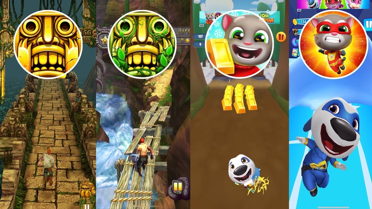 Temple Run 🆚 Temple run 2 🆚 Talking Tom gold Run🆚Talking Tom Hero Dash
